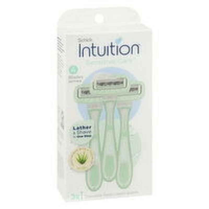 Schick - Intuition Sensitive Care Disposables Razors, 3 Each