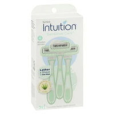 Schick - Intuition Sensitive Care Disposables Razors, 3 Each