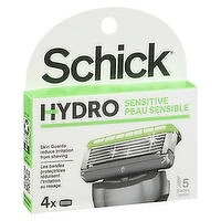 Schick - Hydro 5 Sensitive Cartidridges, 4 Each