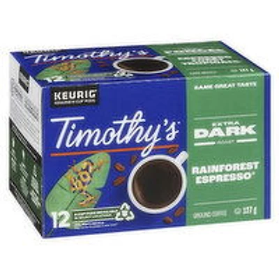 Timothy's - K-Cup Pods - Rainforest Espresso Extra Dark, 12 Each