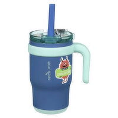 Reduce - Coldee Tumbler with Handle Blue, 14oz, 14 Fluid ounce