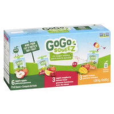 Gogo Squeez - Fruit Sauce , Apple, Apple Raspberry Lemon Twist & Apple Mango, 12 Each