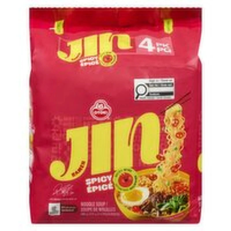 OTTOGI - Jin Ramen (Spicy), 4 Pack, 120 Gram