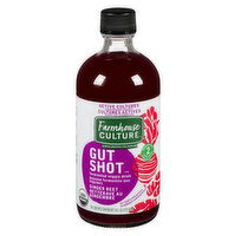 Farmhouse Culture - Gut Shot Fermented Veggie Drink Ginger Beet, 473 Millilitre