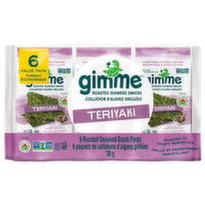 Gimme - Organic Roasted Seaweed - Teriyaki, 6 Each