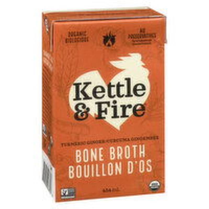 Kettle & Fire - Organic Bone Broth Chicken Turmeric Ginger, 454 Millilitre