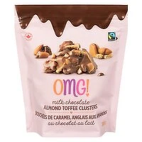 OMG! - Milk Chocolate Almond Toffee Clusters, 300 Gram