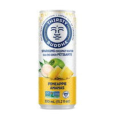 Thirsty Buddha - Sparkling Coconut Water W/Pineapple, 330 Millilitre
