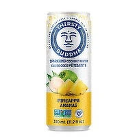 Thirsty Buddha - Sparkling Coconut Water W/Pineapple, 330 Millilitre