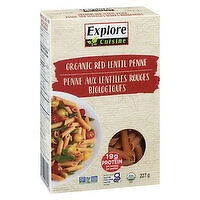 Explore Cuisine - Organic Red Lentil Penne Pasta, 227 Gram