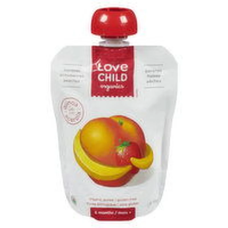 Love Child - Organics Bananas Strawberries & Peach, 128 Millilitre