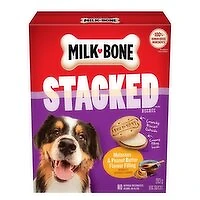 Milk Bone - Stacked Dog Biscuits. Molasses & Peanut Butter Flavour Filing, 283 Gram