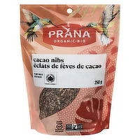 PRANA - PRANA Cacao Nibs Organic, 250 Gram