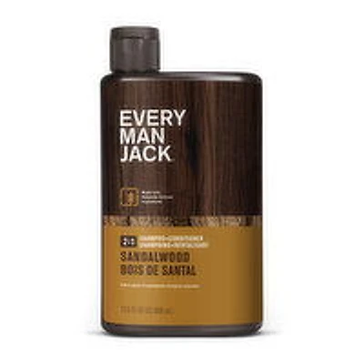 EVERY MAN JACK - Shampoo 2 in 1 Sandalwood, 400 Millilitre