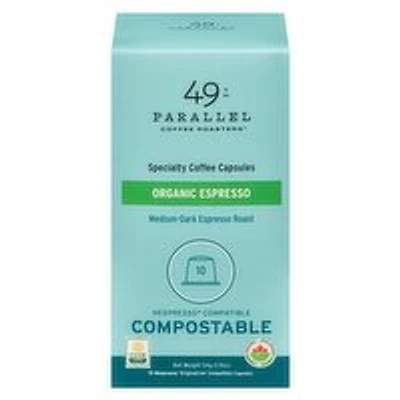 49th Parallel - Coffee Org Espresso Capsules, 10 Each