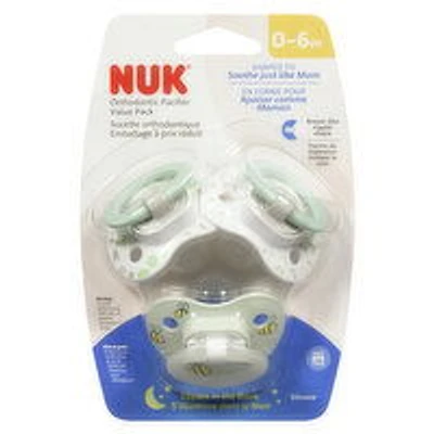 NUK - Pacifier - Glow-in-the-Dark Value Pack 0-6 m, 3 Each