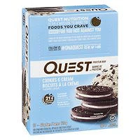 Quest - Protein Bars - Cookies & Cream, 12 Each