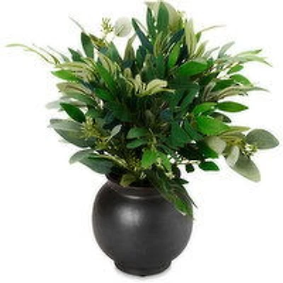 Eucalyptus - Artificial  In Grey Pot 16In, 1 Each