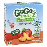 Gogo Squeez - Fruit Sauce, Apple Peach, 4 Each