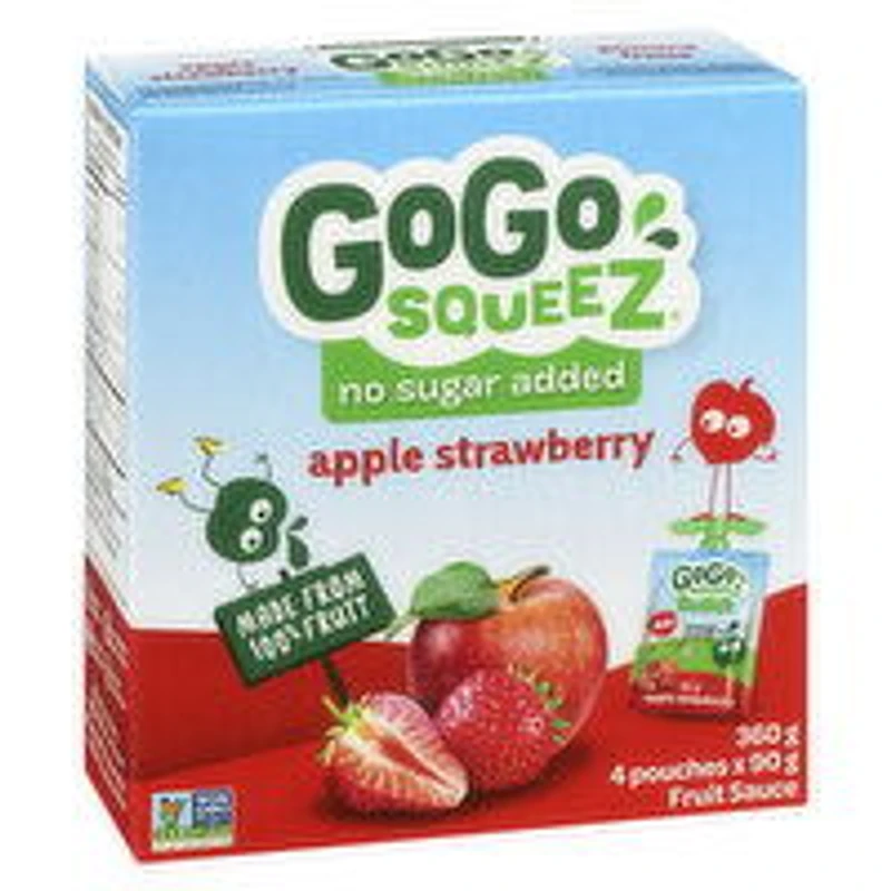 Gogo Squeez - Fruit Snack , Apple Strawberry, 4 Each