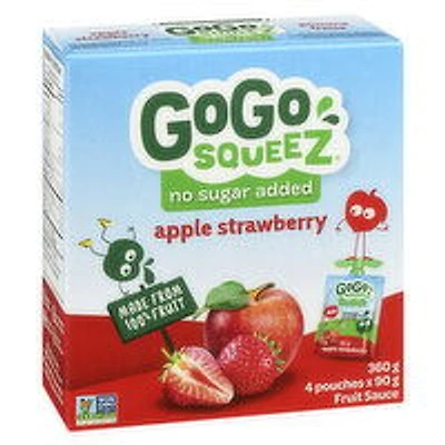 Gogo Squeez - Fruit Snack , Apple Strawberry, 4 Each