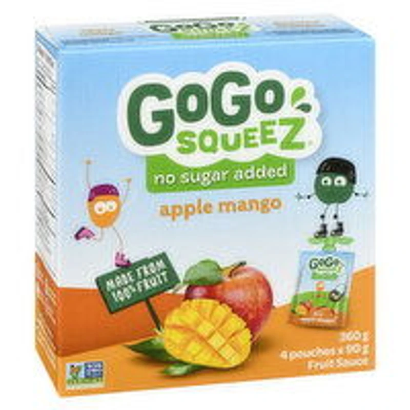 Gogo Squeez - Fruit Sauces, Apple Mango, 4 Each