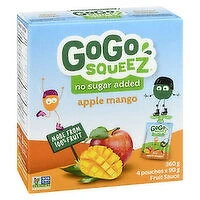 Gogo Squeez - Fruit Sauces, Apple Mango, 4 Each