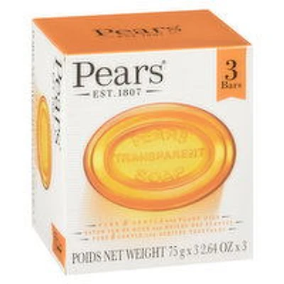 Pears - Transparent Bar Soap, 3 Each