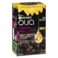 GARNIER - Olia Permanent Hair Colour - 5.0 Brown, 1 Each