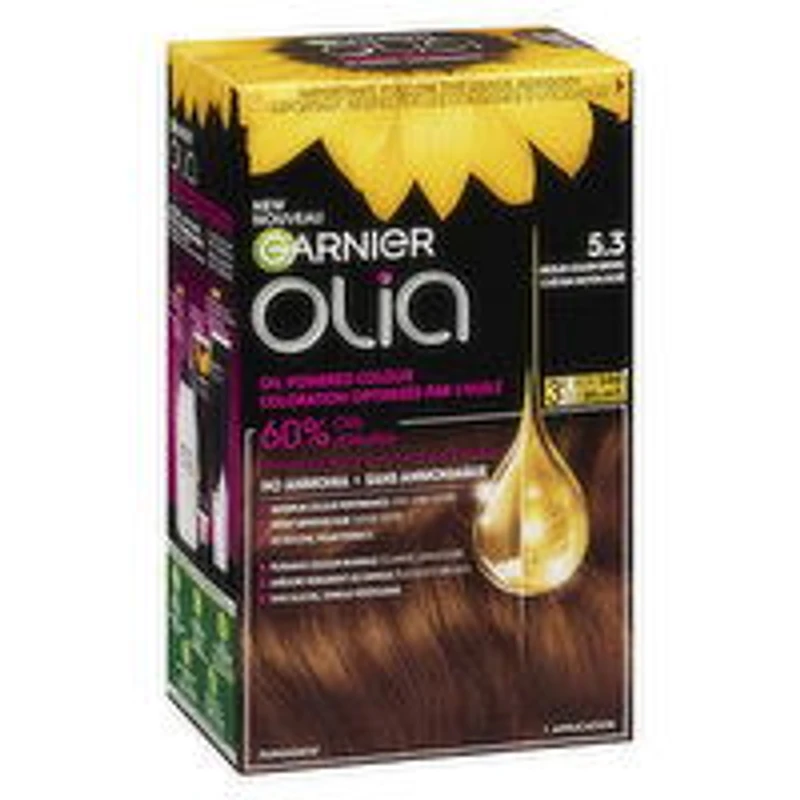 GARNIER - Olia Permanent Hair Colour - 5.3 Golden Brown, 1 Each