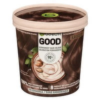 GARNIER - Good Permanent Hair Colour, 5.0 Coffee Roast Brown, 1 Each