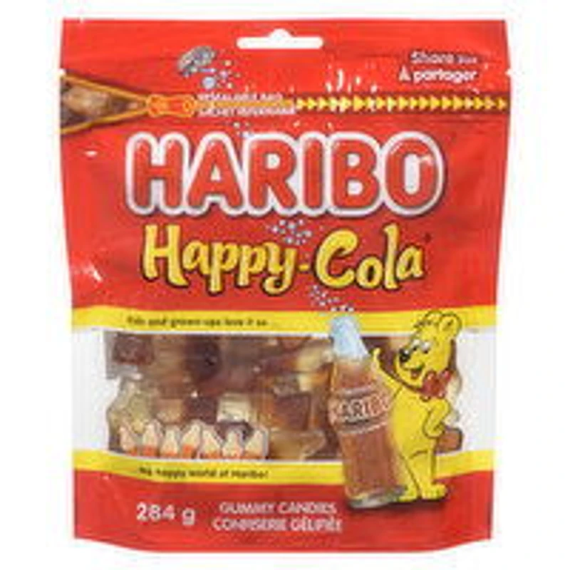 HARIBO - Candy Gummi Happy Cola, 284 Gram