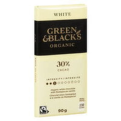 GREEN & BLACK'S - White Chocolate Bar, 90 Gram