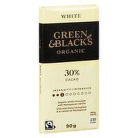 GREEN & BLACK'S - White Chocolate Bar, 90 Gram