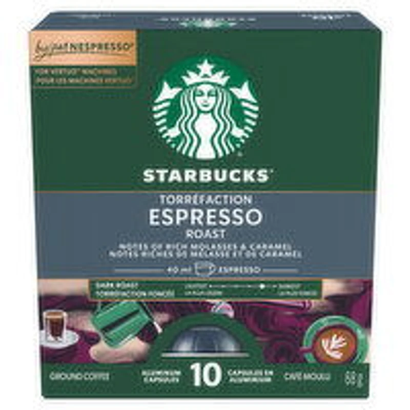 Starbucks - Espresso Roast Capsules For Nespresso Vertuo, 68 Gram