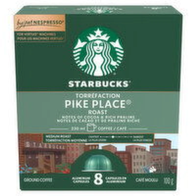 Starbucks - Pike Place Roast For Nespresso Vertuo, 100 Gram