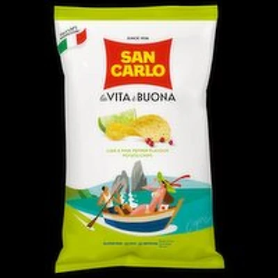 San Carlo - Lime and Pink Pepper Chip, 150 Gram