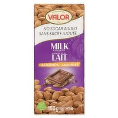 Valor - Almond Milk Chocolate - No Sugar Added, 150 Gram