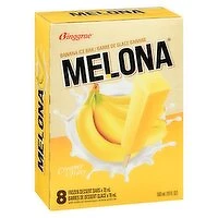 MELONA - Non Dairy Dessert Bar Banana, 8 Each