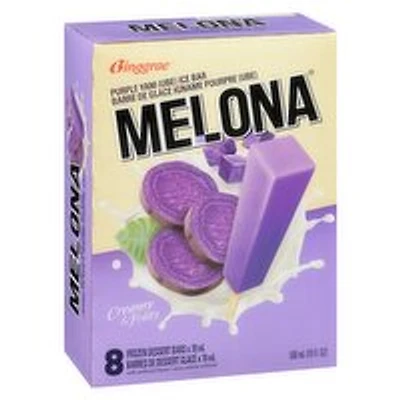 MELONA - Non Dairy Dessert Bar Ube, 8 Each