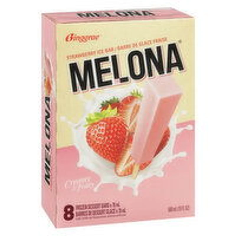 MELONA - Strawberry Ice Bars, 8 Each