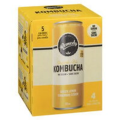 Remedy - Ginger Lemon Kombucha, 4 Each