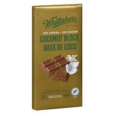 Whittakers - Coconut Block Milk Chocolate Bar, 200 Gram