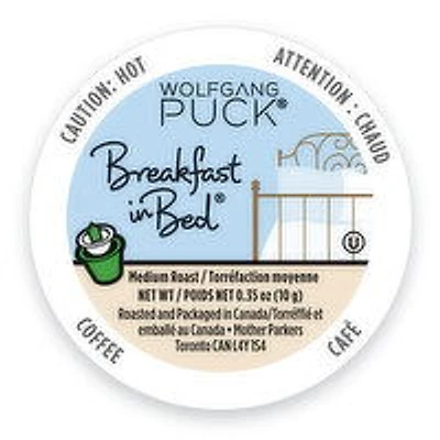 Wolfgang Puck - Coffee Pods, Breakfast in Bed, Bulk, 1 Each