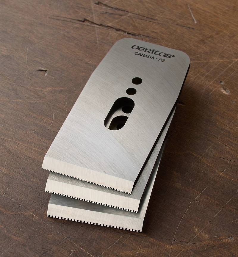 Veritas 2 1/4" Toothed Blades for Bevel-Up Jointer, Smoother & Low-Angle Jack Planes