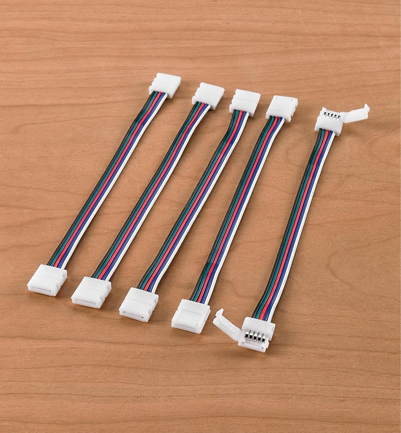 6" Wire-Lead Connectors for RGB+W LED Tape Lights