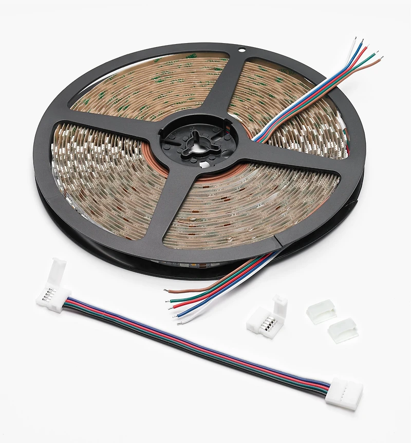 32' Color-Controlled RGB+W LED Tape Light Set, 60+60 LEDs/m