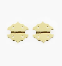 Fancy Wide Brass Box Hinges
