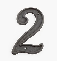 Italic Cast Brass House Numbers