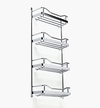 Narrow Four-Shelf Screw-Mount Spice Rack